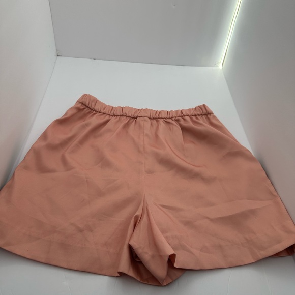 Express Pink Floral Elastic-Waist High-Rise Women's Shorts - Picture 4 of 5